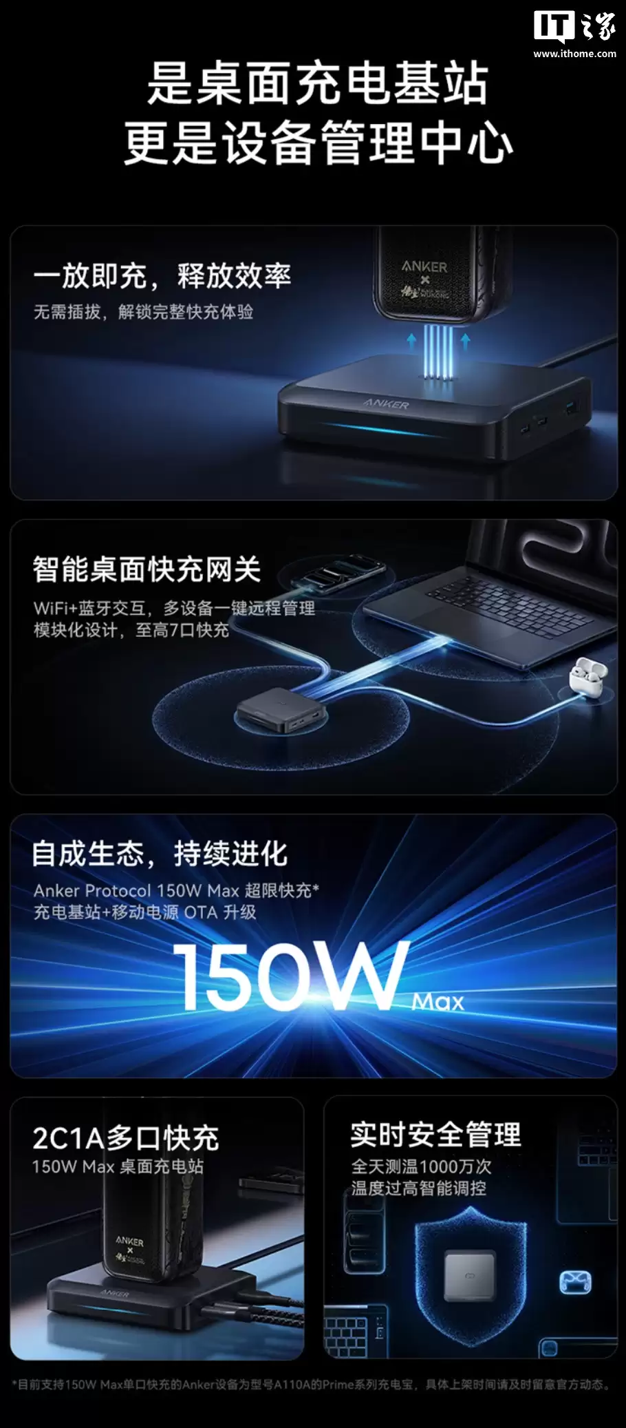 ���� ANKER Prime 150W ���������ۣ�2C + 1A����Ϊ�Լ��ƶ���Դ������磬449 Ԫ