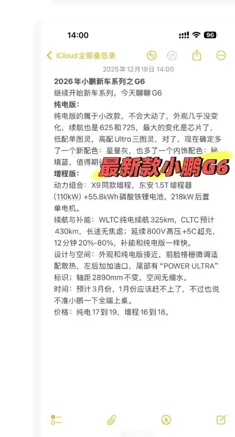 2026��С��G6�͵����£���������ͻ�ƣ�16��Ԫ�������Լ۱ȱ��