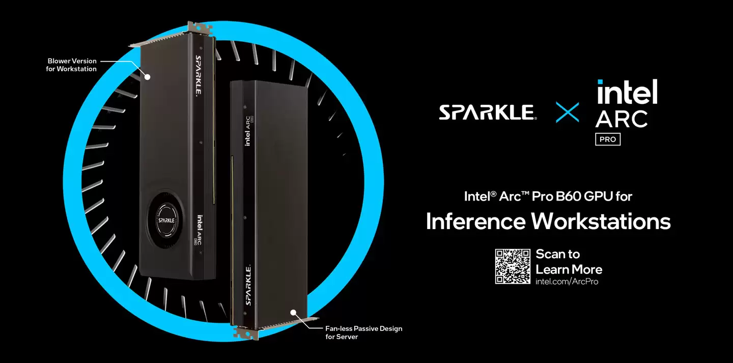 SPARKLE ������������Ӣ�ض����� Arc Pro B60 �Կ���ʽ����