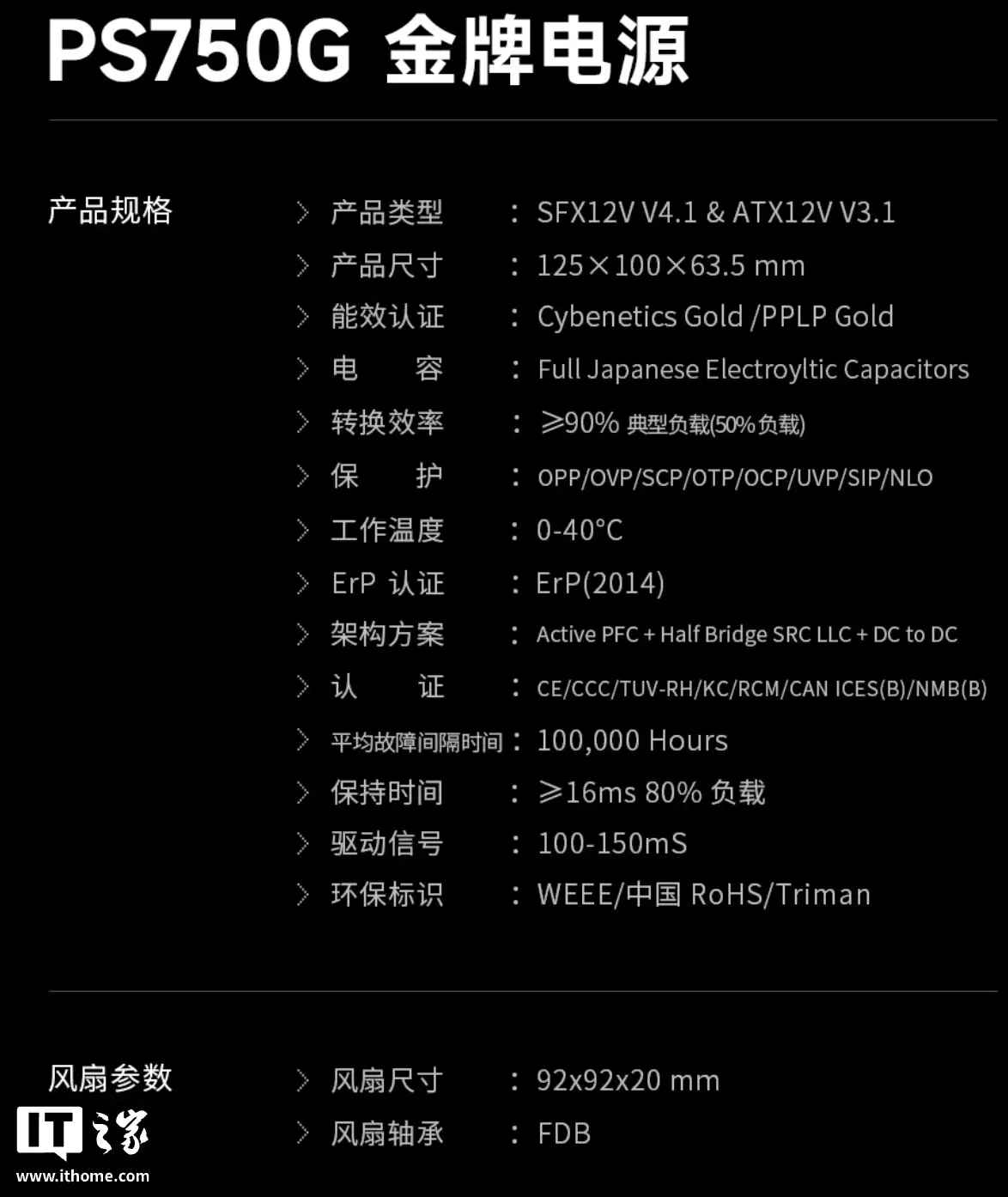 ���ݷ����ϼ� PSG ϵ�� SFX ����ȫģ���Դ���ṩ 650W-850W ��ѡ��599 Ԫ��