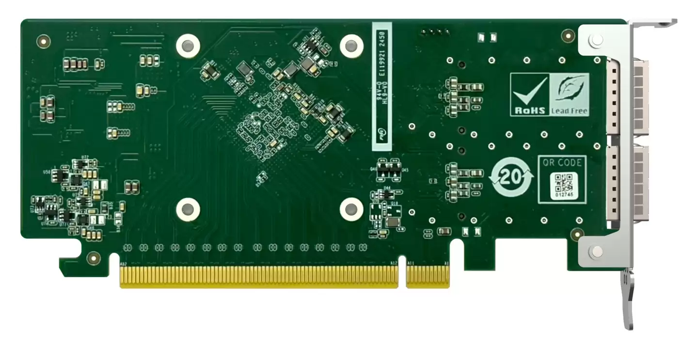 QNAP ����ͨ�Ƴ�˫�� 100GbE ��� PCIe AIC �������� QXG-100G2SF-BCM