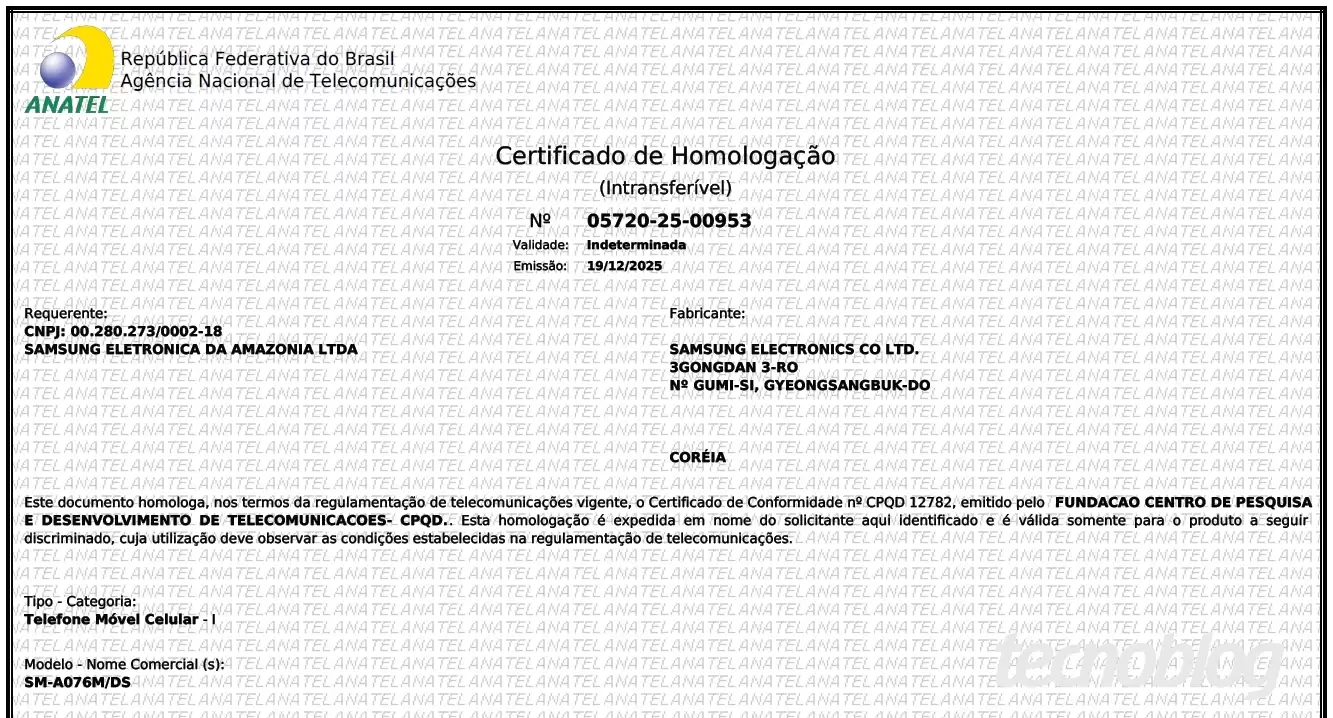 ����Galaxy A07 5Gͨ����֤��6000mAh���+15W���+����ϵͳ����