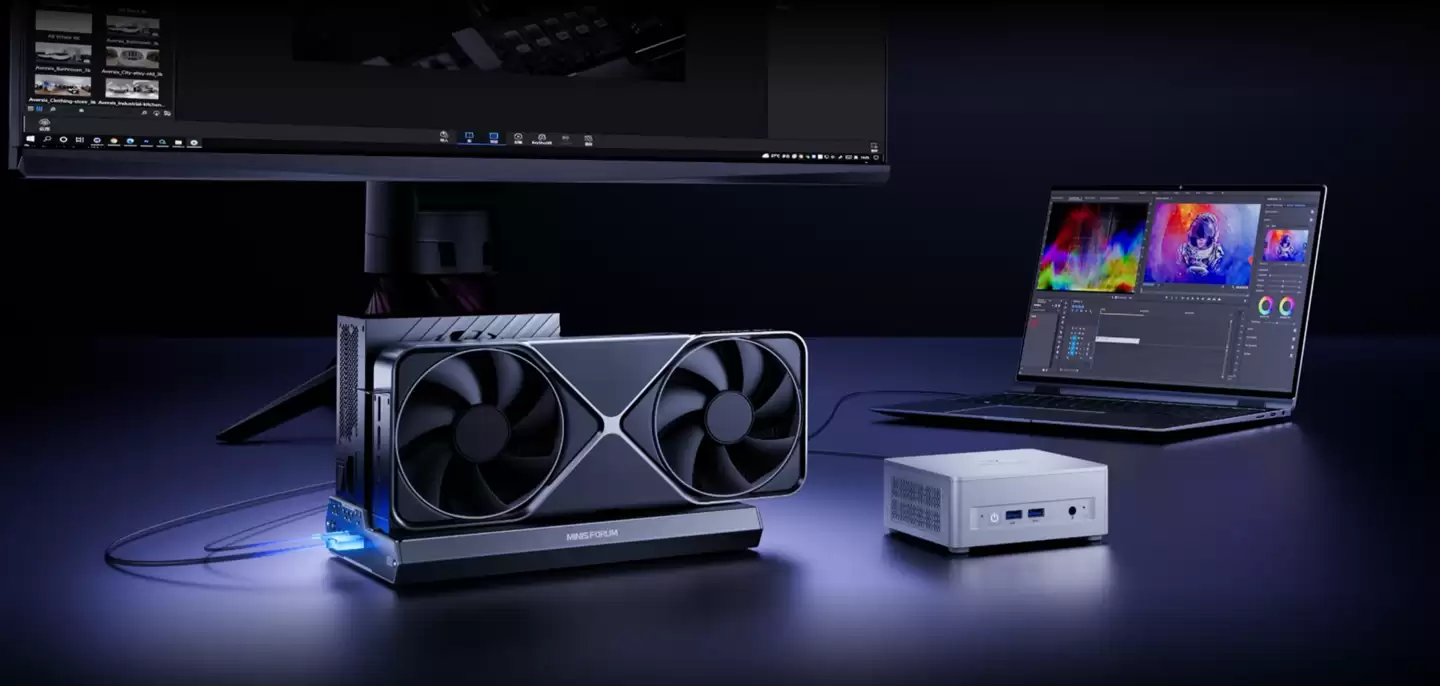 ���� DEG2 �Կ��뷢��������ʽ��ƣ����� OCuLink���׵� 5��M.2 2280 Ӳ�̲�