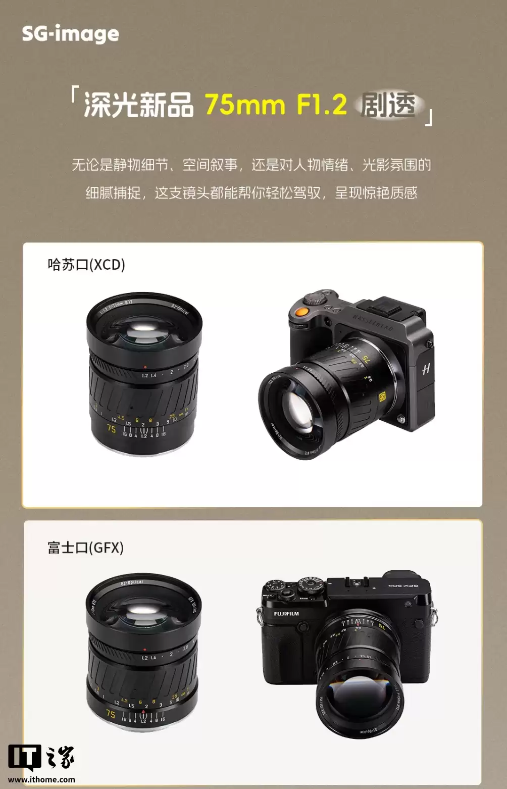 ���Ӱ��Ԥ�� 75mm f/1.2 �л����ֶ��Խ���ͷ��������� XCD����ʿ GFX ����