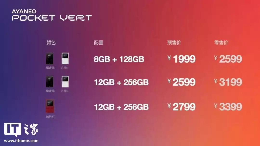 AYANEO Pocket VERT ���渴���ƻ���������һ������ 8+ �ƶ�ƽ̨��3.5 Ӣ�� LCD ����1999 Ԫ��