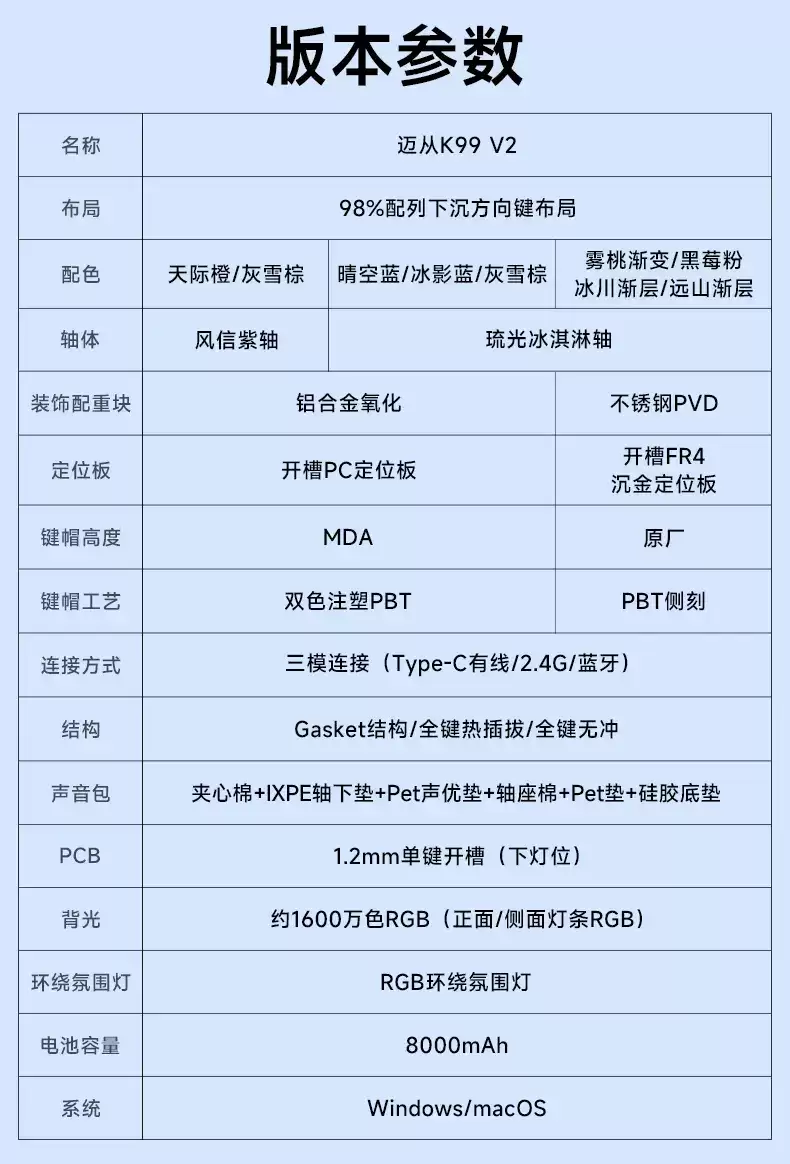 �����Ƴ� K99 V3 ���ƻ���е���̣�98 ������ + �๦����ť��349 Ԫ