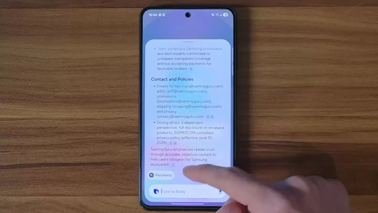 ���� One UI 8.5 ϵͳ Bixby ��ȫ���ع⣺���� Perplexity AI���������� Here ��ͼ��X ƽ̨��