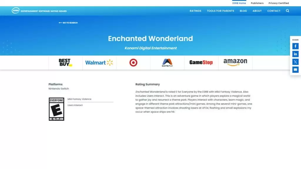 ����������Enchanted Wonderlandͨ������������½Switch