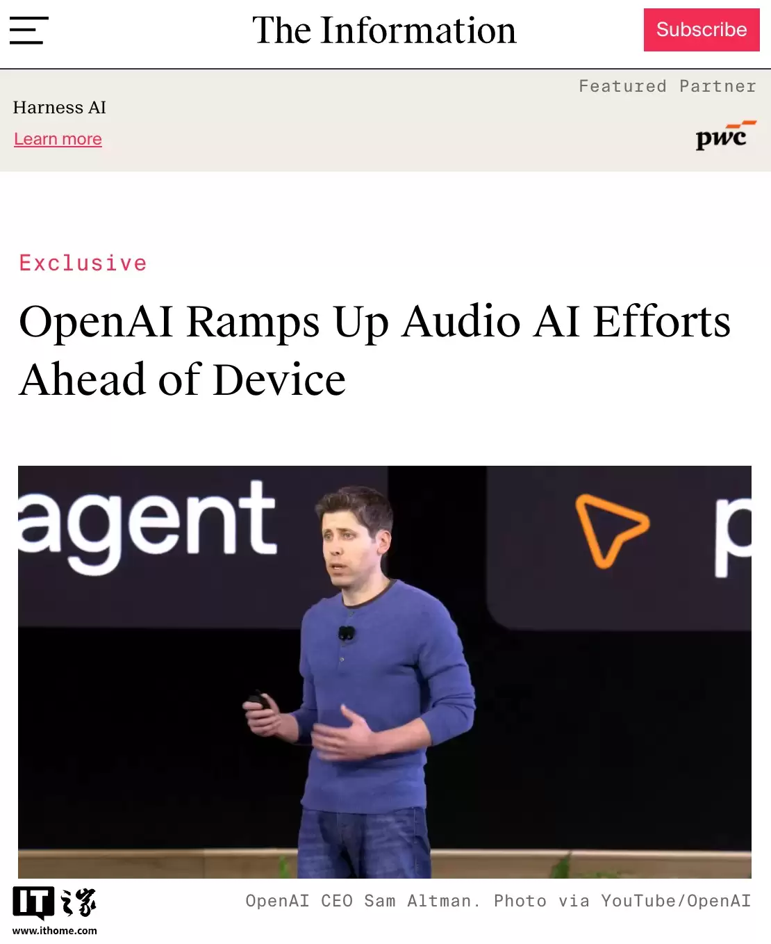 ��Ϣ�� OpenAI �����з���Ƶ AI ģ�ͣ��ӽ���ս�׿����Ļ��Ӳ���豸