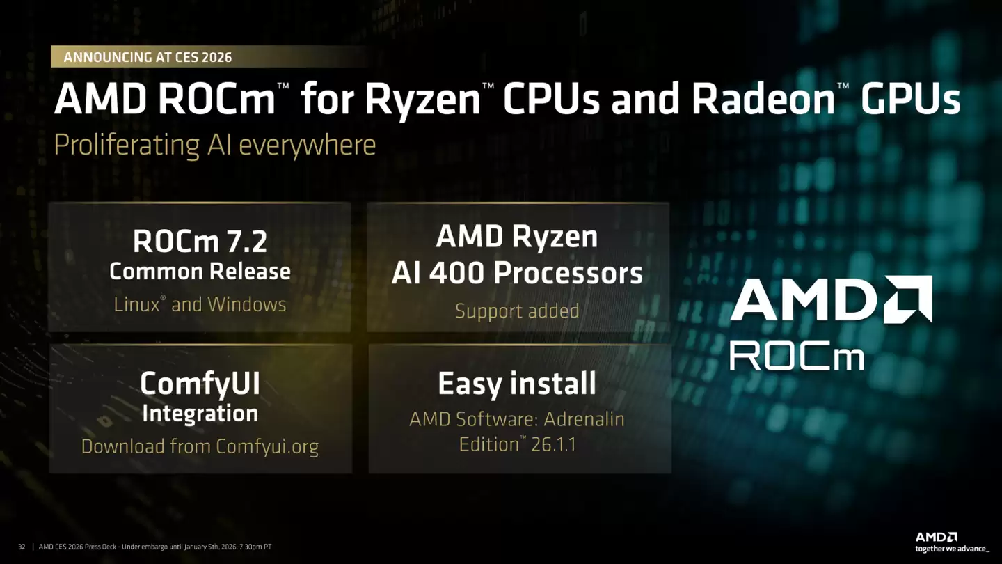 AMD ROCm 7.2 �׷�֧�� Ryzen AI 400 ϵ�д�������������Ѫ AI ����
