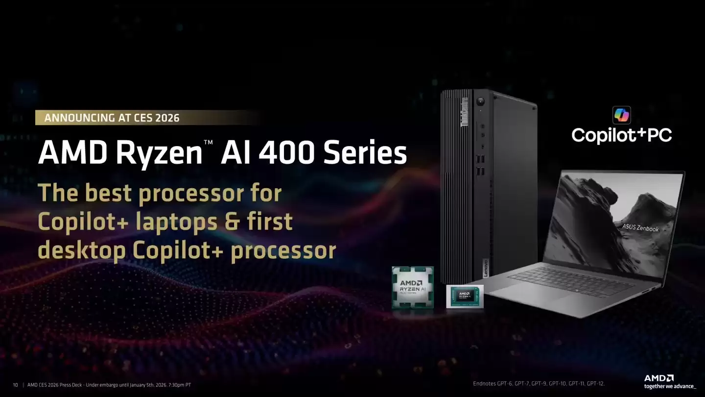 AMD����Ryzen AI 400ϵ�д�������AI�������ȣ�2026���׼�����