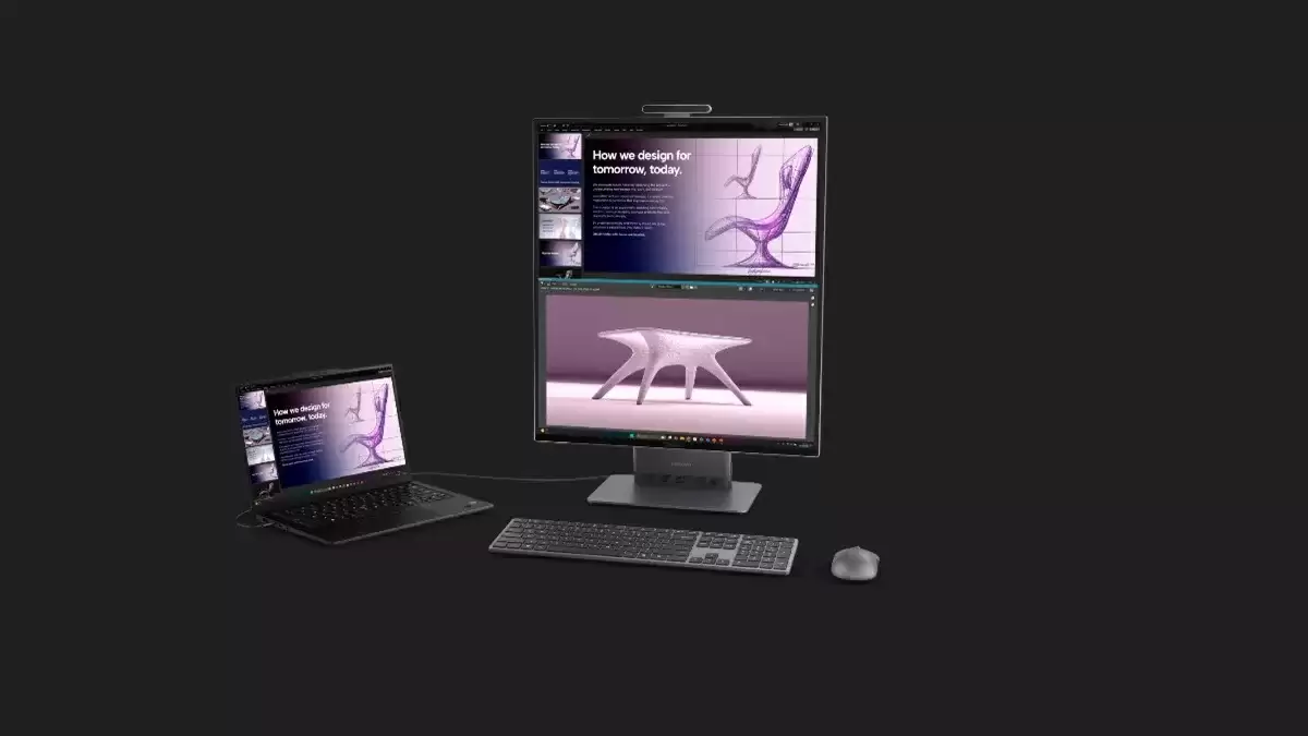 ����չʾ ThinkCentre X һ�����27.6 Ӣ�� 16:18 ��Ļ����������