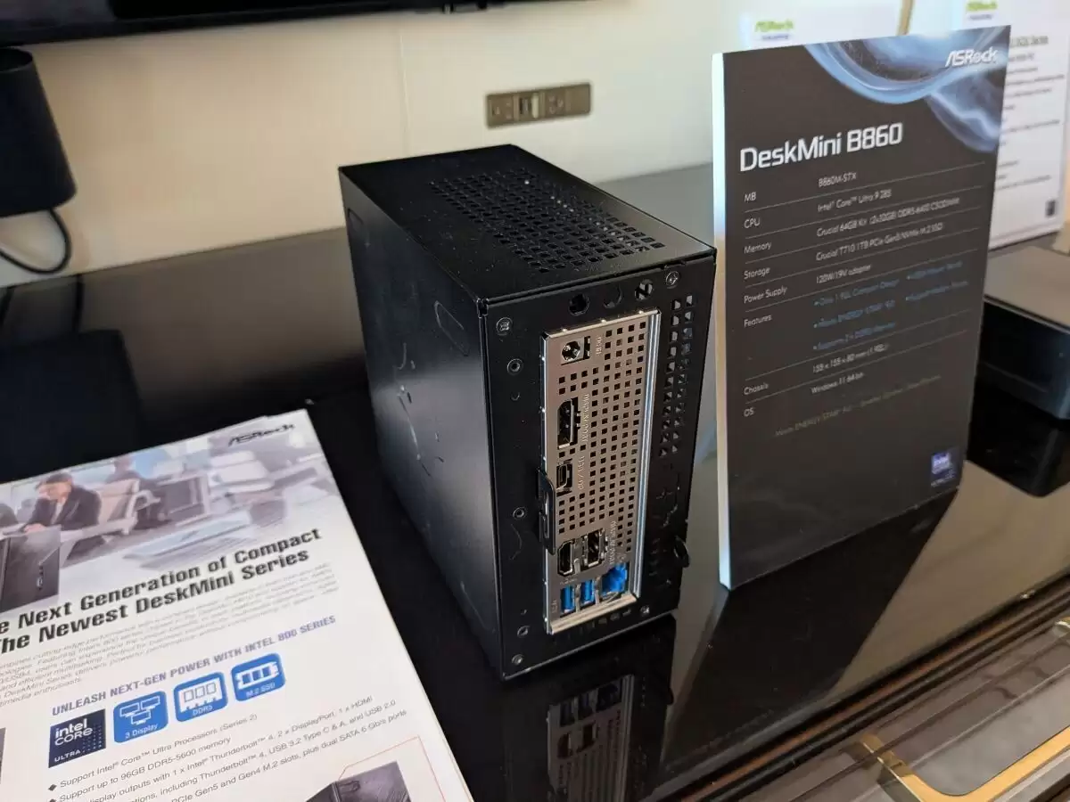 ����չʾ DeskSlim B760 ������ԣ�4.9 ������Ӣ�ض� Arc Pro B50 ����