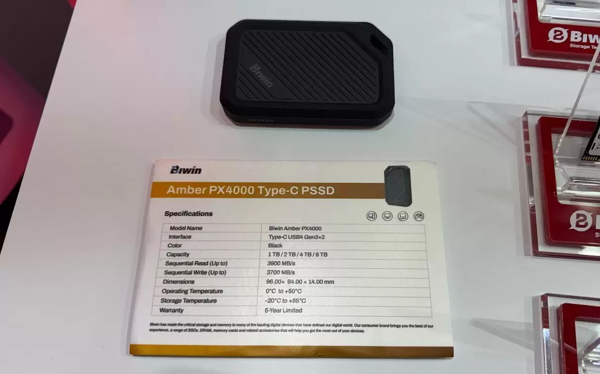 ��ά����USB4�ƶ���̬Ӳ��PX4000�����ٴ�3900MB/s