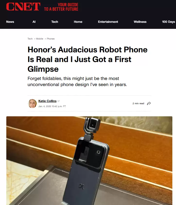 �����ն���̬�߽磬��ҫ ROBOT PHONE ��ҫ 2026 CES���ƿ� AI �ն���һ��