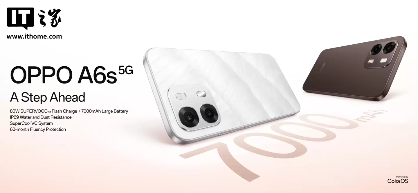 OPPO �����Ƴ� A6s 5G �ֻ���6.75 Ӣ�� 720P LCD ��Ļ������ 6300 оƬ