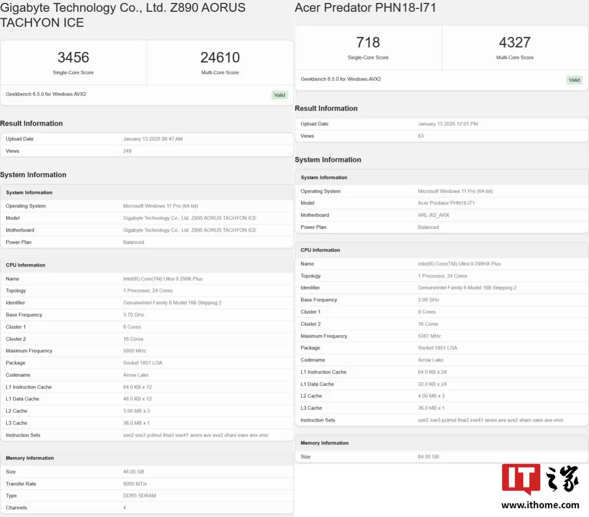 "Arrow Lake Refresh" ˫�콢��Ӣ�ض���� Ultra 9 290K / 290HX Plus ����������