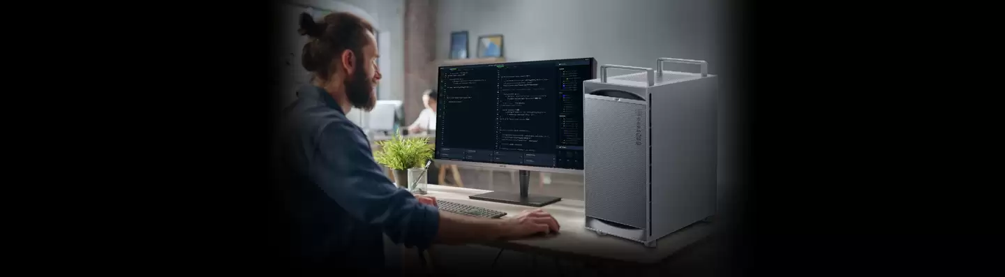 ��˶չʾ��һ�� W890 ����վ���壺֧�� 7 �� PCIe 5.0 �� 8 �� DDR5������Ӣ�ض� Granite Rapids-WS ������