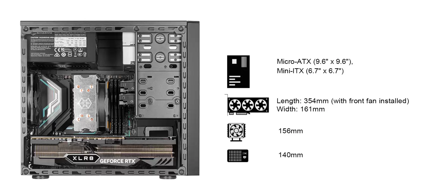 ����Ƴ����� FARA 314 ���䣺�Դ�˫ 5.25" ����λ��֧�� M-ATX ����