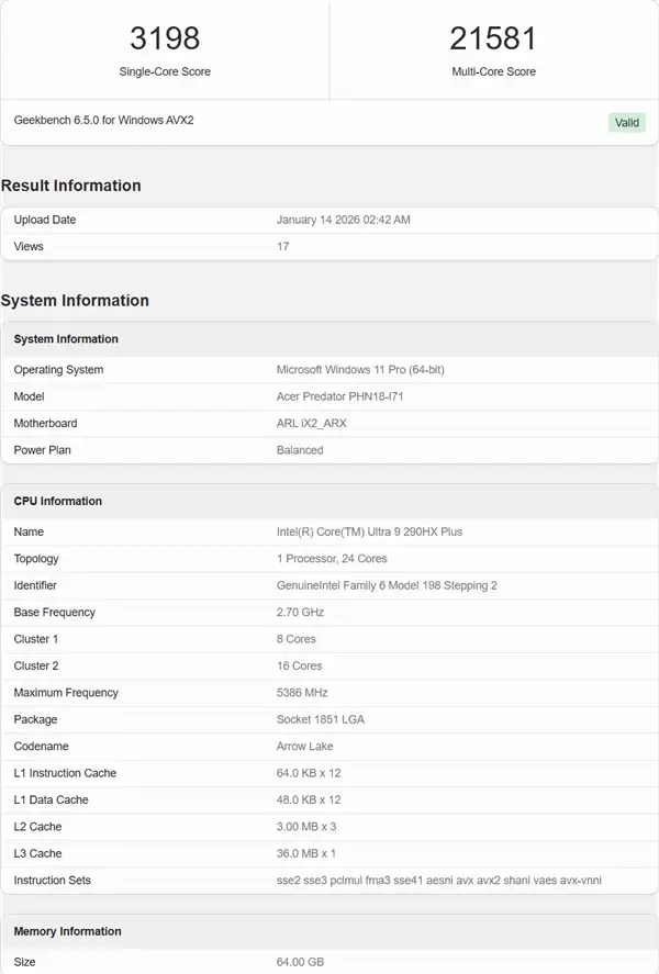 ���Ultra 200 Plus�����ܷ֣�Arrow Lake Refresh�����ع�