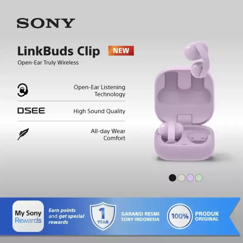 �������ʽ LinkBuds Clip �����ع⣺4 ����ɫ������ 37 Сʱ