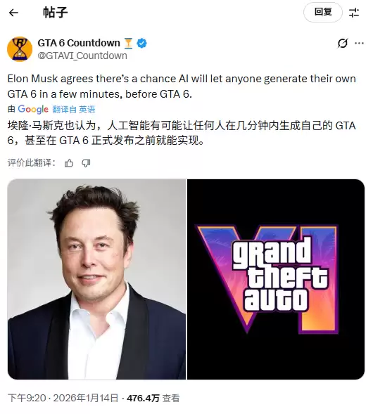��˹��Ԥ��AI������GTA 6������̬