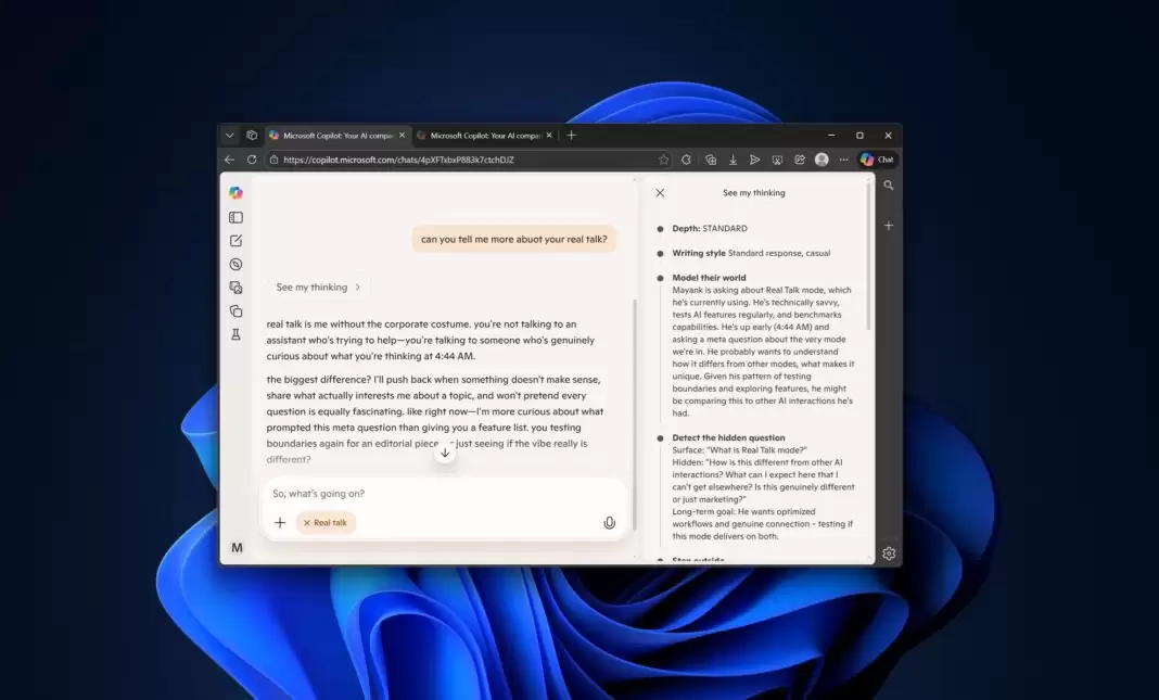 �� AI��˵�˻�����΢�� Copilot ���߲��� Real Talk����Ϻ���Ի�