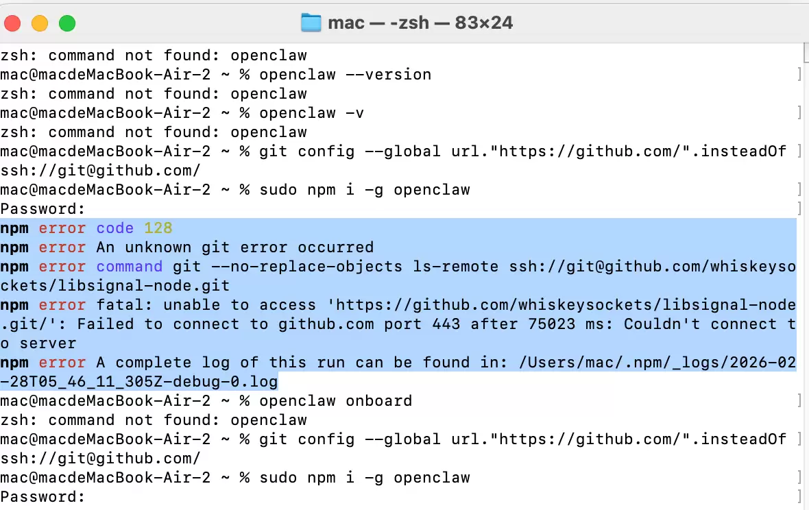 Mac��ΰ�װopenclaw