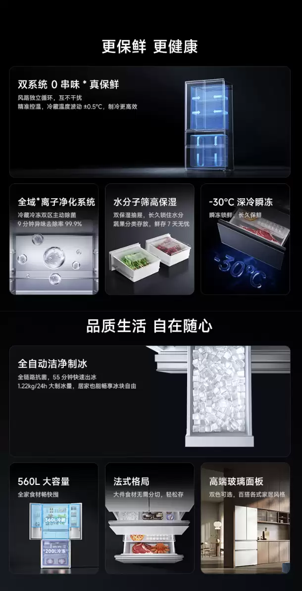 С���׼ұ��� Pro ˫ϵͳ ��ʽƽǶ 560L �������ɶ������£�ȯ���ּ� 5798.7 Ԫ