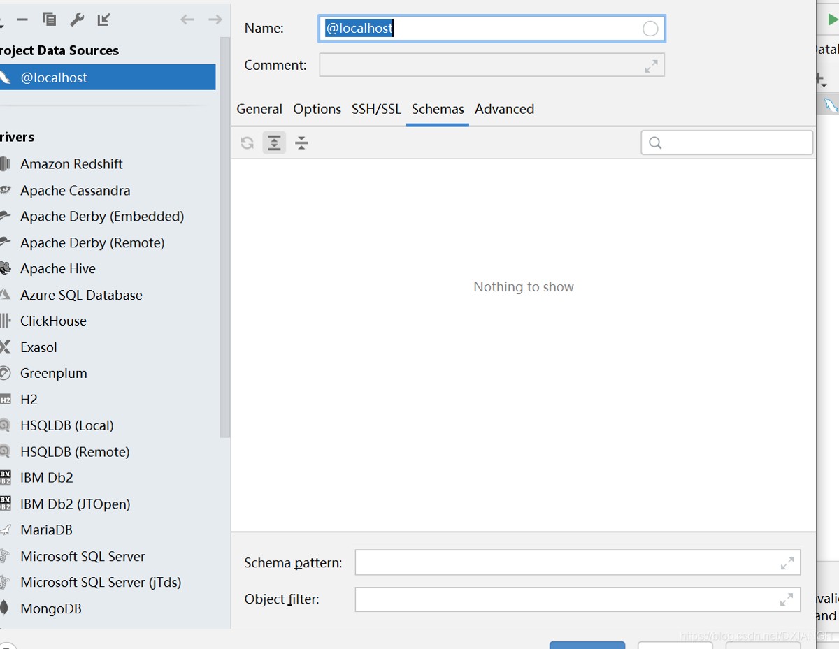 ���Idea����mysql���ݿ�ʧ��Schemas��Ϊ�յ�����