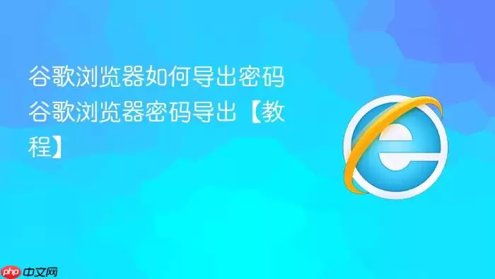 谷歌浏览器如何导出密码 谷歌浏览器如何导出密码