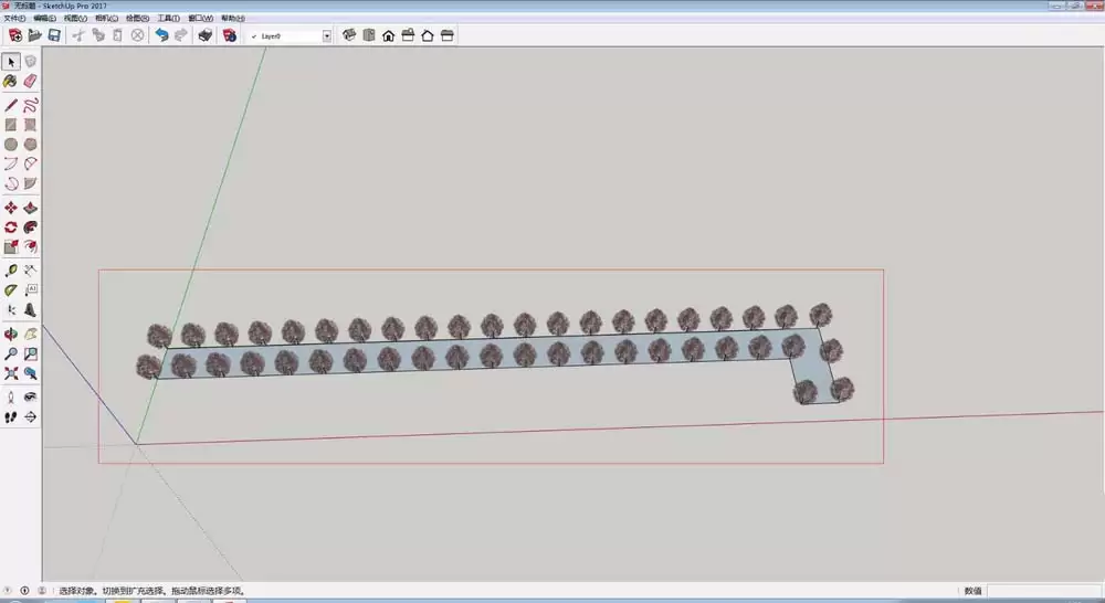 sketchup道路怎么种树 sketchup道路怎么种树