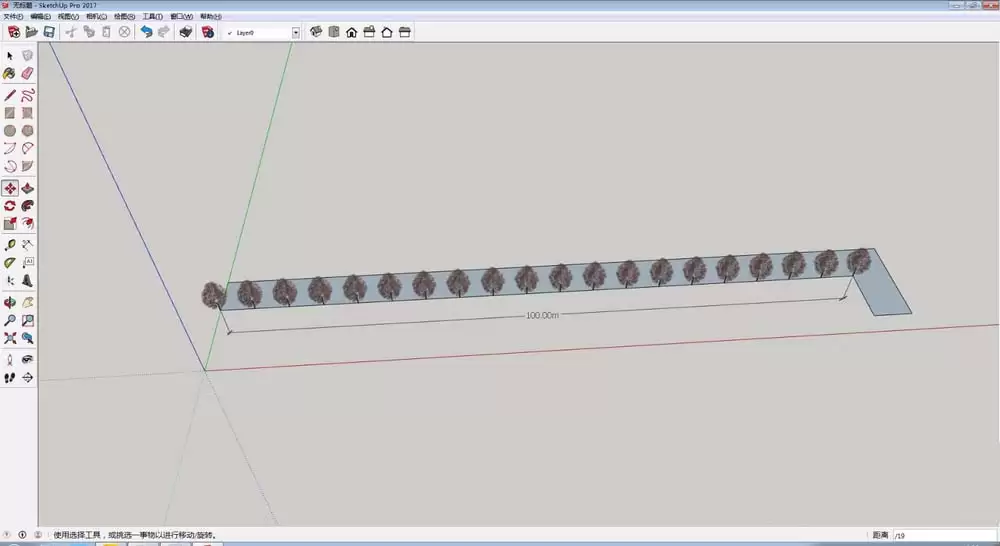 sketchup道路怎么种树 sketchup道路怎么种树