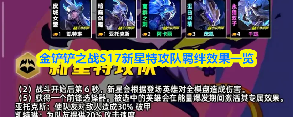 �����֮սs17�����ع����Ч����ʲô-Ч��һ��