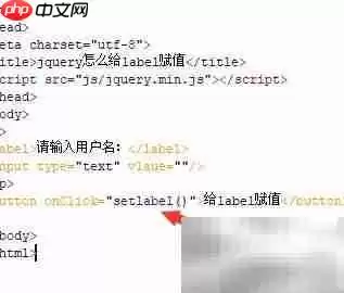 jQuery��θ�label��ֵ