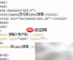 jQuery��θ�label��ֵ