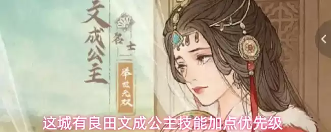 这城有良田文成公主技能加点优先级 这城有良田文成公主技能加点优先级