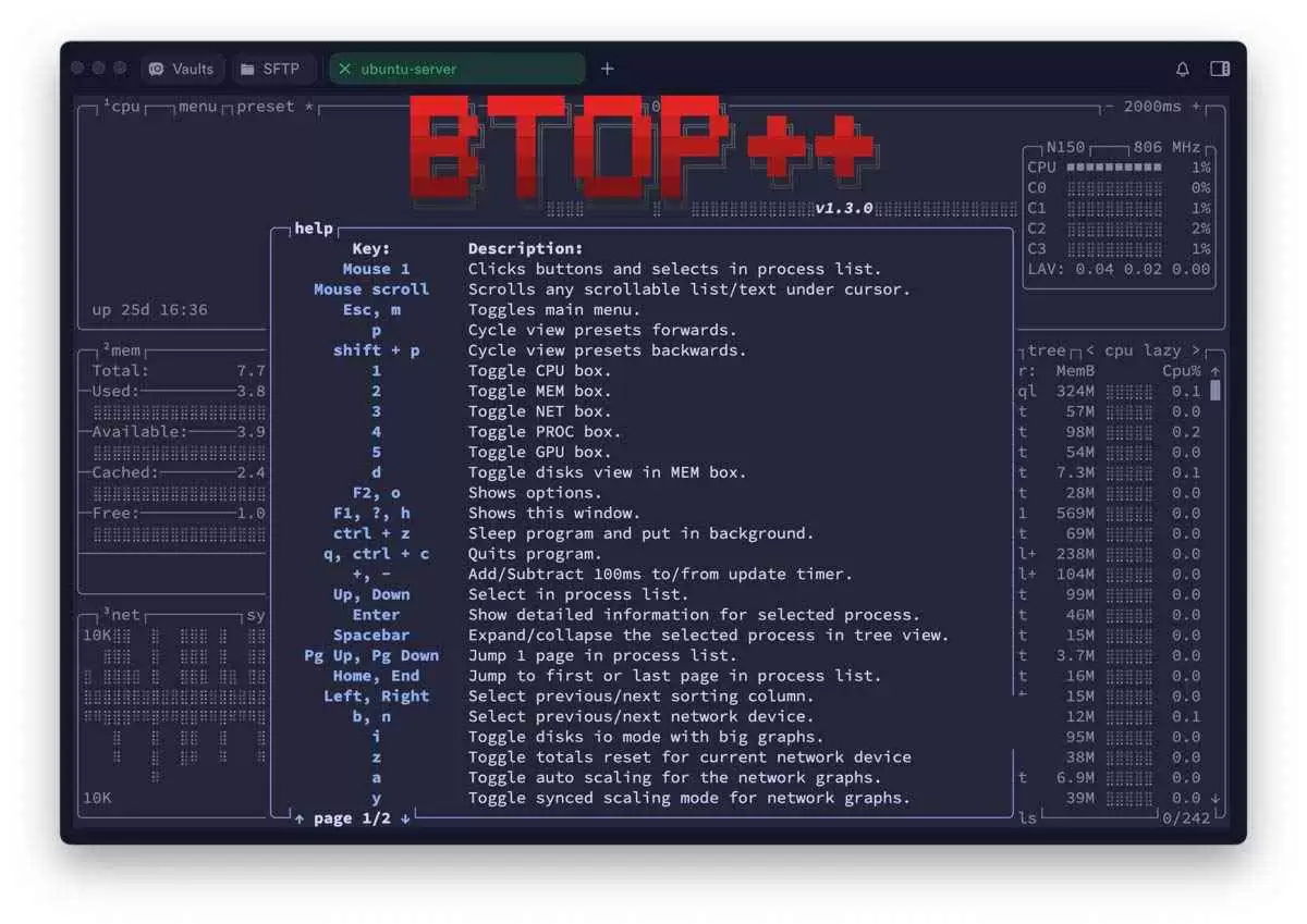 linux系统监控工具小神器!超全面的Btop安装和使用指南 linux系统监控工具小神器!超全面的Btop安装和使用指南