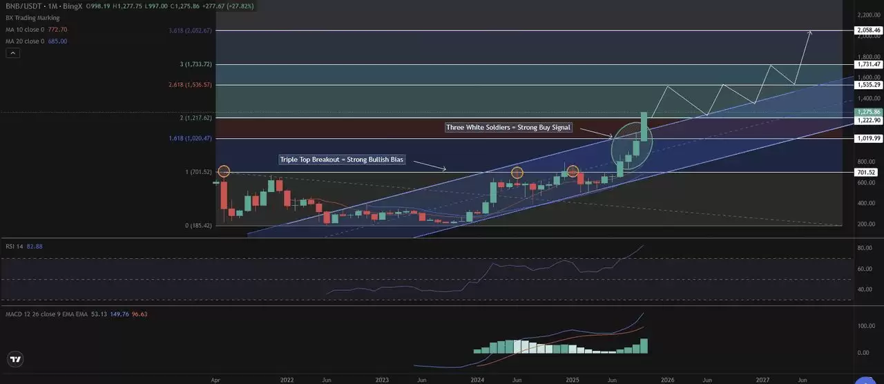 BNB��2025��۸�Ԥ��:ͻ����ʷ�¸ߺ�,BNB��ﵽ,000��