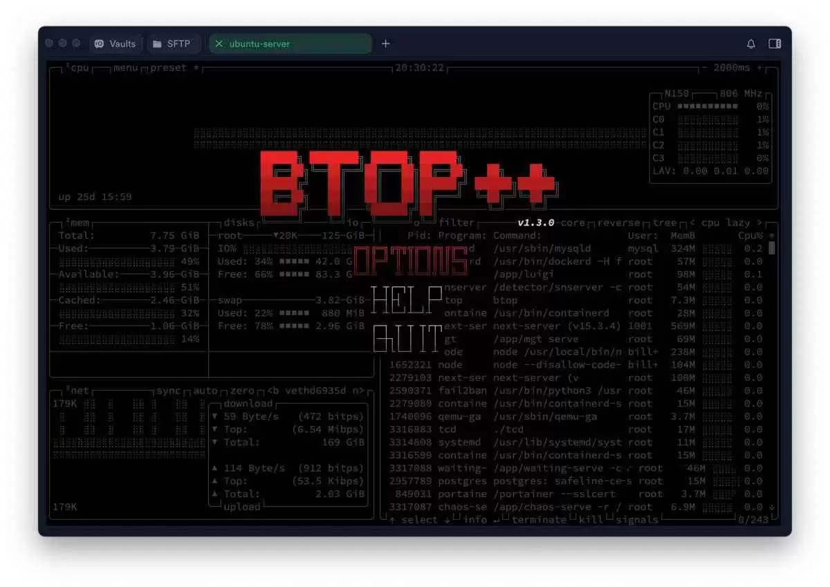 linux系统监控工具小神器!超全面的Btop安装和使用指南 linux系统监控工具小神器!超全面的Btop安装和使用指南