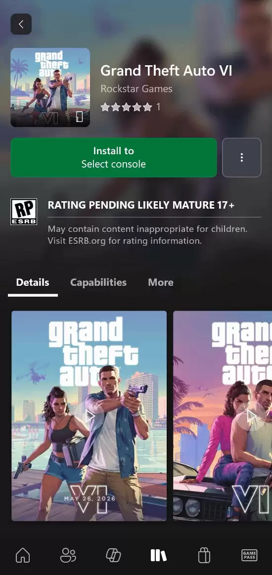 《GTA6》玩家评分出现!五星好评仅此一条 《GTA6》玩家评分出现!五星好评仅此一条