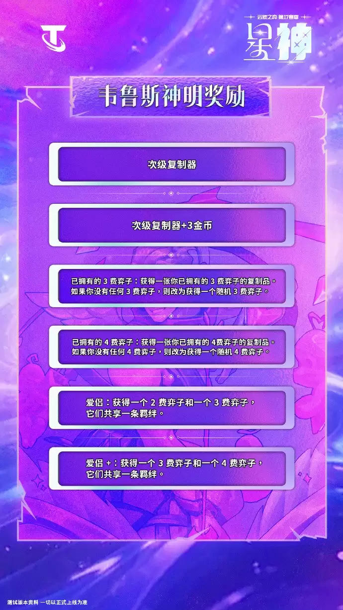 云顶之弈S17韦鲁斯神明奖励效果一览 云顶之弈S17韦鲁斯神明奖励效果一览