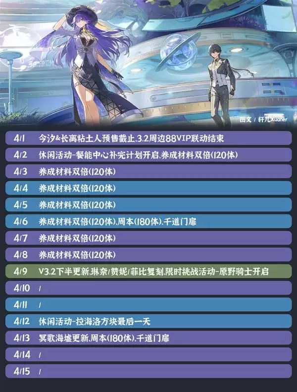 鸣潮2026年4月活动日历 鸣潮2026年4月活动日历