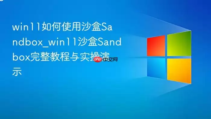 win11���ʹ��ɳ��Sandbox_win11ɳ��Sandbox�����̳���ʵ����ʾ