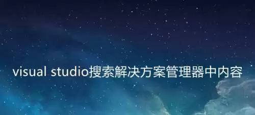 vs解决方案管理器中的内容怎么搜索使用-解决方案管理器中的内容搜索使用的方法 vs解决方案管理器中的内容怎么搜索使用-解决方案管理器中的内容搜索使用的方法