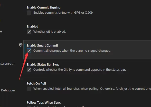 VSCode中git怎么开启智能提交-git开启智能提交的详细步骤分享 VSCode中git怎么开启智能提交-git开启智能提交的详细步骤分享