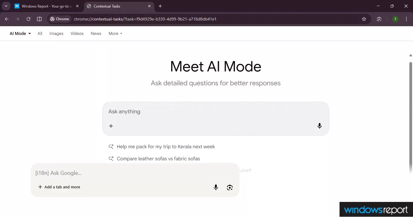 谷歌 Chrome 浏览器测试全新 AI 模式:原生标签页运行 谷歌 Chrome 浏览器测试全新 AI 模式:原生标签页运行