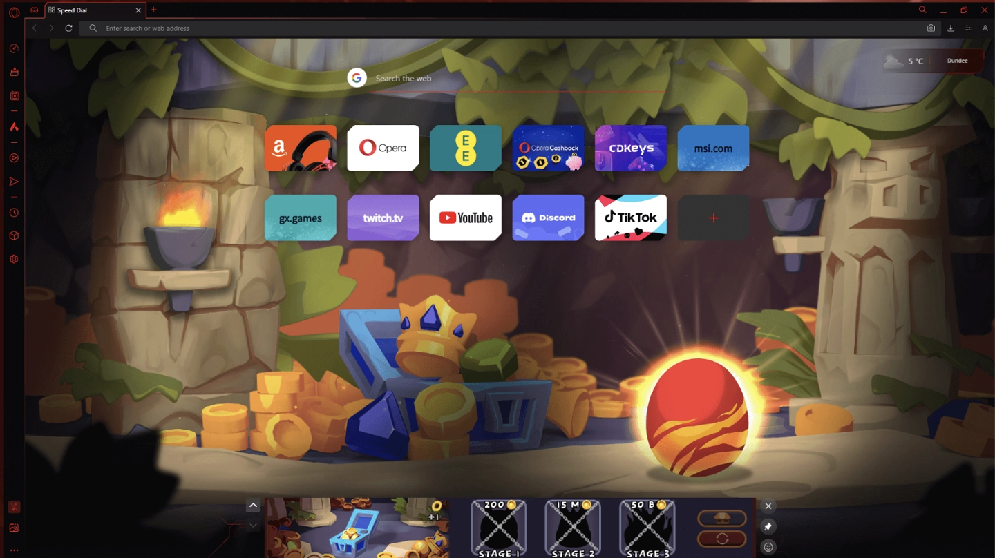 ΢�������� Opera GX �����Ƴ���������������ü����������������Ϸ