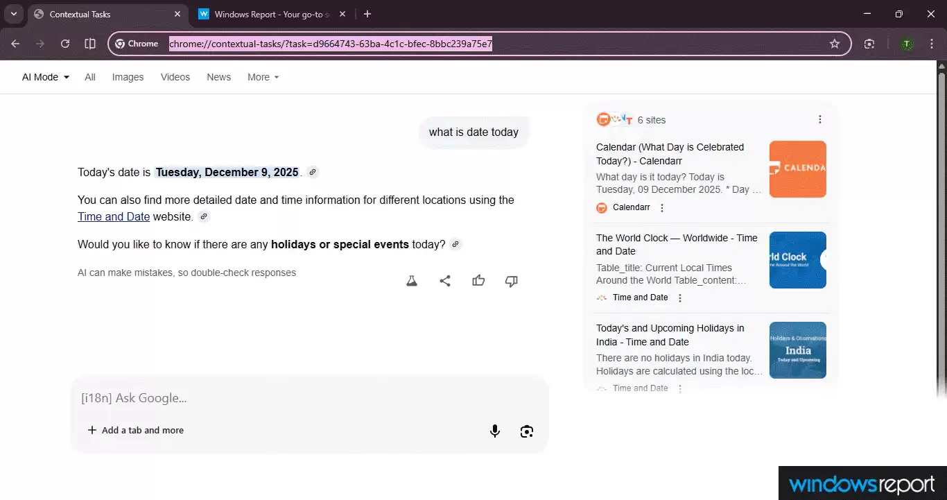 谷歌 Chrome 浏览器测试全新 AI 模式:原生标签页运行 谷歌 Chrome 浏览器测试全新 AI 模式:原生标签页运行