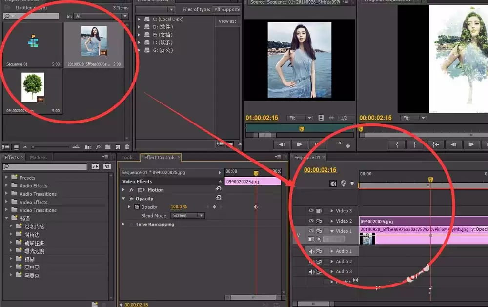 Premiere��ô����Ư���Ķ����ع�Ч��